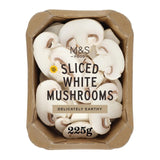 M&S sliced white mushrooms 225g, imported from the UK