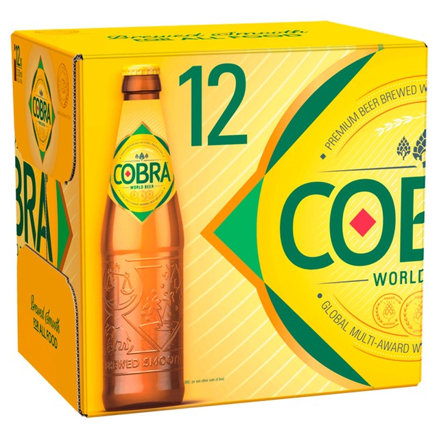 Cobra Premium Lager Beer 12 x 330ml bottles - British product