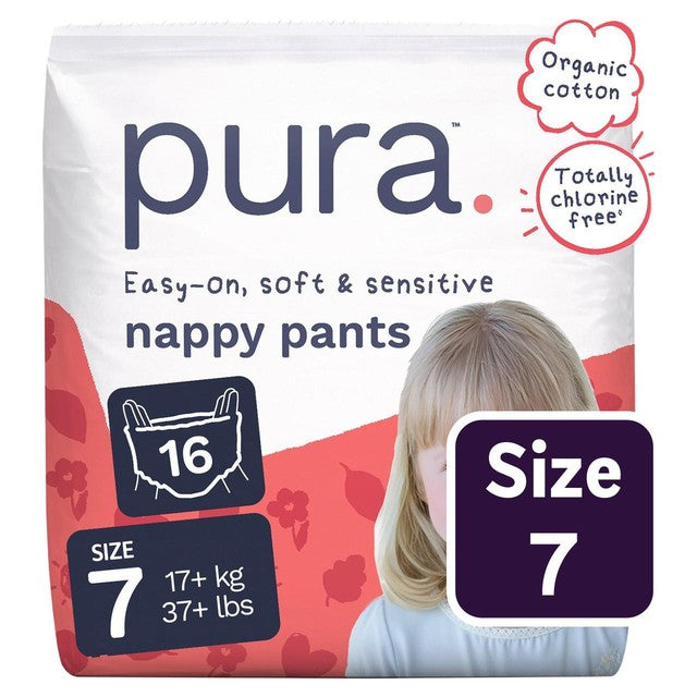 Pura Nappy Pants Size 7, imported from the UK