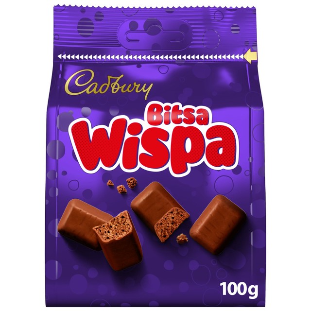 Cadbury Bitsa Wispa Bubbly Milk Chocolate Bag 110g - British product