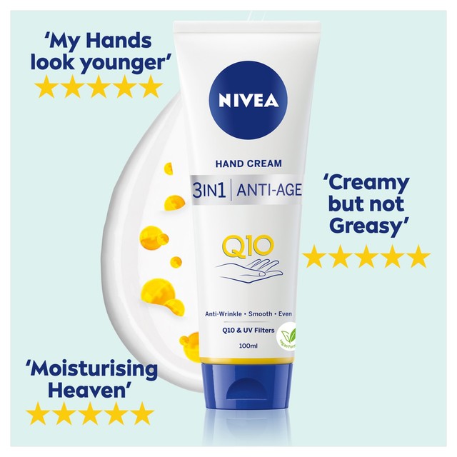 Nivea Q10 Anti-Age Hand Cream 100ml, imported from the UK