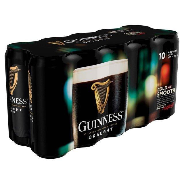 Guinness Draught Stout Beer 10 x 440ml pack, UK version