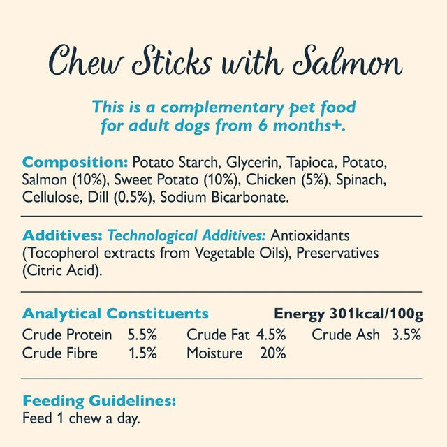 Lily's Kitchen Chew Sticks with Salmon for Dogs