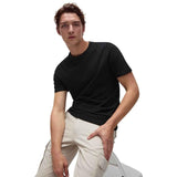 M&S men's cotton crew neck t-shirt black XL, imported from the UK