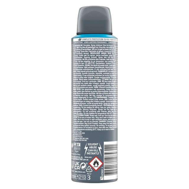 Dove Men+Care antiperspirant deodorant spray Clean Comfort 150ml - British product