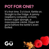 Gu sponge cake pots with raspberry compote 2x74g - British product