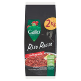 Riso Gallo red wholegrain rustico rice 2kg, imported from the UK