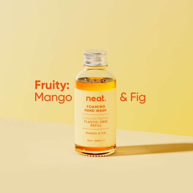 Neat Mango & Fig Foaming Hand Wash Refill, imported from the UK