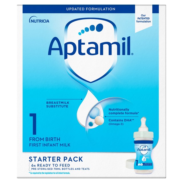 Aptamil infant milk formula ready to feed 6 x 70ml - British product