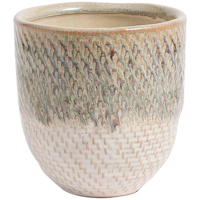 M&S ceramic planter white medium, imported from the UK