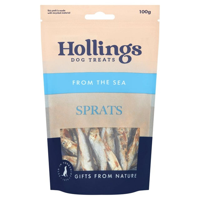 Hollings Sprats dog treats 100g, UK version