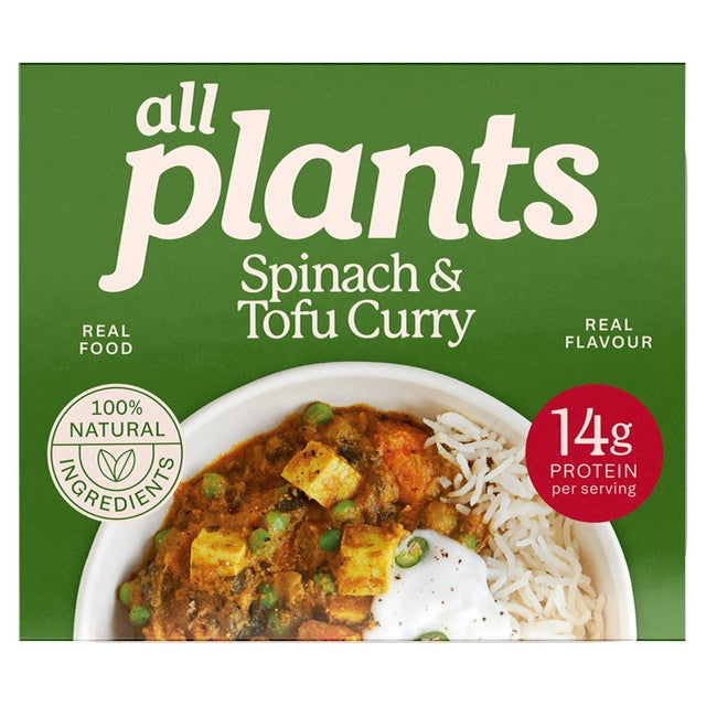 all plants Spinach & Tofu Curry 300g - British product