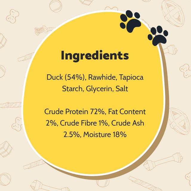 Good Boy chewy twists with duck dog treats 90g, UK version