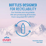 Evian still mineral water 6-pack of 1.5L bottles - British product