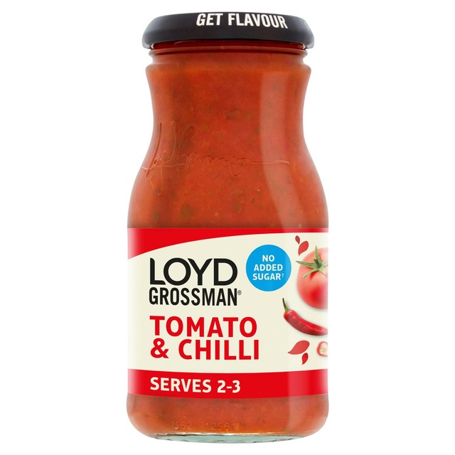 Loyd Grossman tomato & chilli no added sugar pasta sauce 350g, UK version