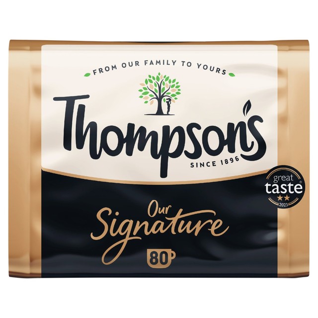 Thompsons Signature Tea black tea bags 80 pack (British brand)