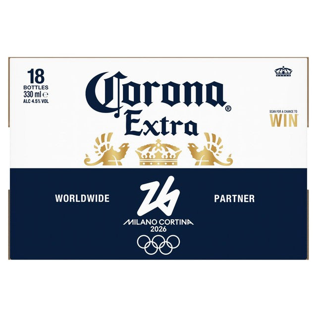 Corona Extra Mexican lager beer 18 x 330ml bottles - British product