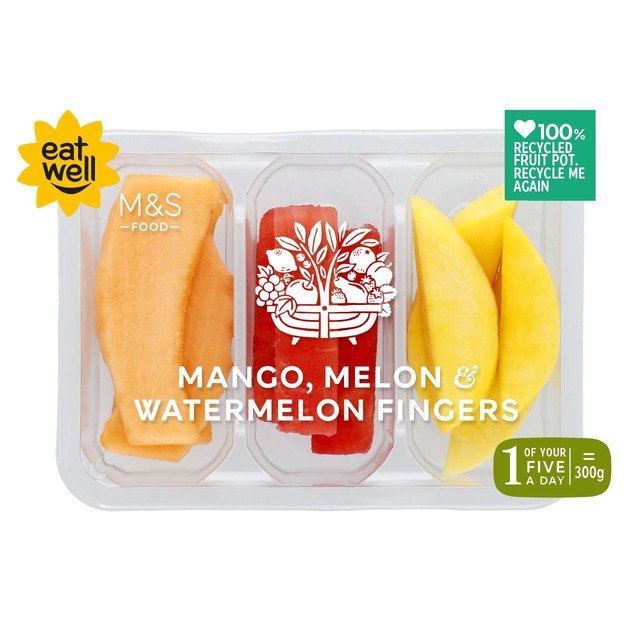 M&S mango melon watermelon fruit pot 300g, imported from the UK