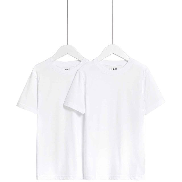 M&S unisex white t-shirt pack 12-13 years, imported from the UK