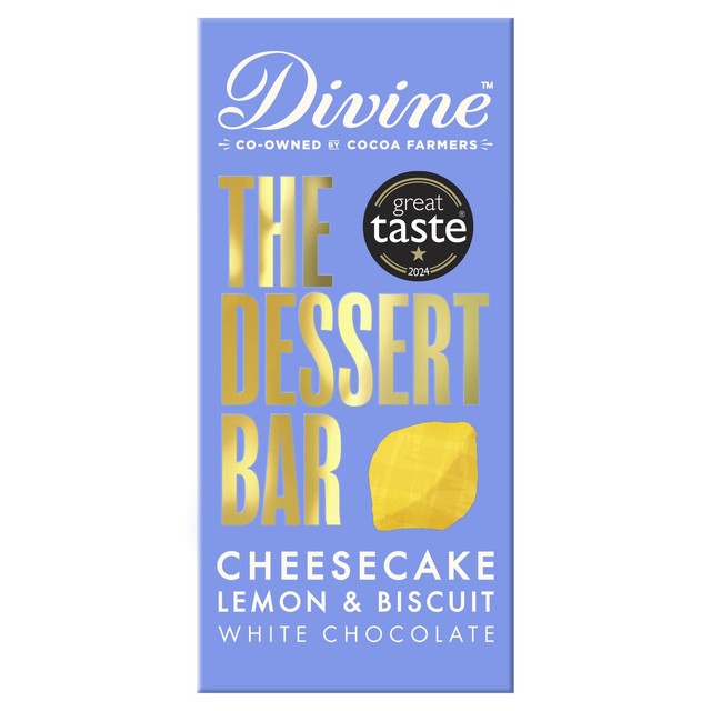 Divine lemon cheesecake white chocolate bar 180g - British product