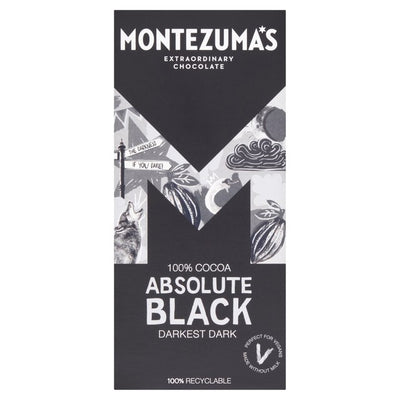 Montezuma's Absolute Black Bar Dark Chocolate Bar 90g