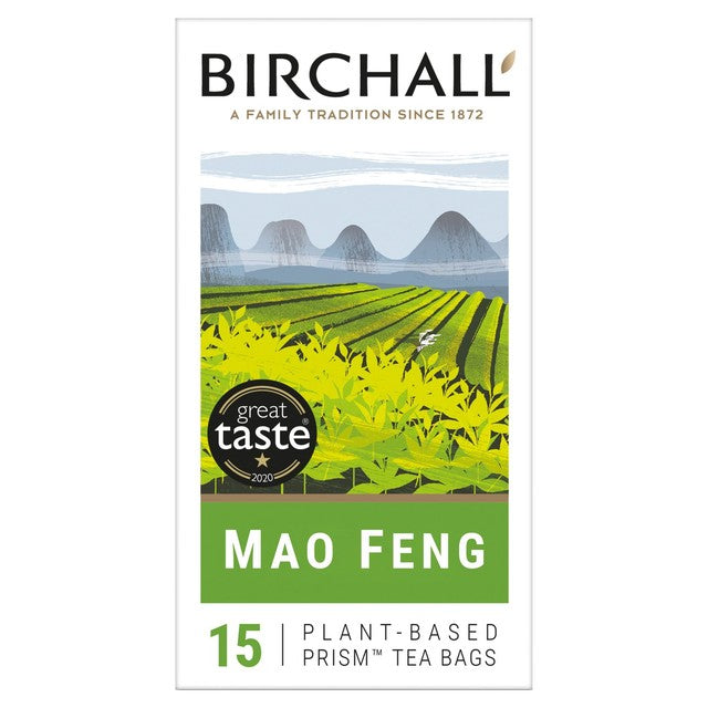 Birchall Mao Feng green tea bags 15 pack - British product