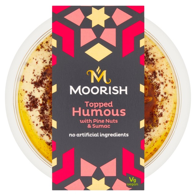 Moorish hummus with pine nuts and sumac 170g, imported from the UK