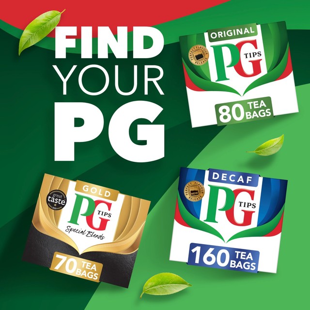 PG Tips original black tea bags 160 count, imported from the UK