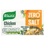 Knorr zero salt chicken stock cubes 72g pack, UK version