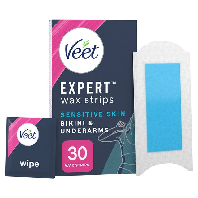 Veet wax strips Bikini Sensitive 30 pack (British brand)