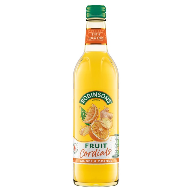 Robinsons fruit cordial ginger & orange 500ml, imported from the UK