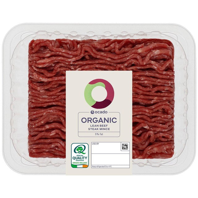 Ocado Organic Lean Beef Steak Mince 5% Fat