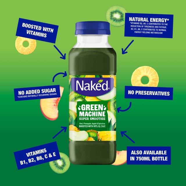 Naked Green Machine smoothie 300ml, imported from the UK