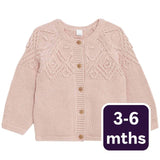 M&S Girls pure cotton cardigan pink 3-6 months, imported from the UK