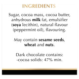 Lindt dark mint chocolate bar 100g, UK version