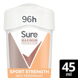 Sure Maximum Protection sports anti-perspirant cream deodorant stick 45ml (British brand)