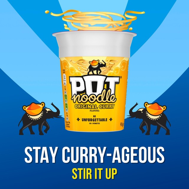 Pot Noodle Original Curry instant noodle pot 90g, imported from the UK