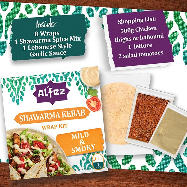 Al'Fez Shawarma Kebab Wrap Kit 410g - British product