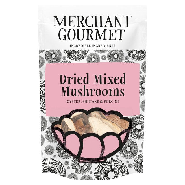 Merchant Gourmet dried mixed mushrooms 30g, imported from the UK