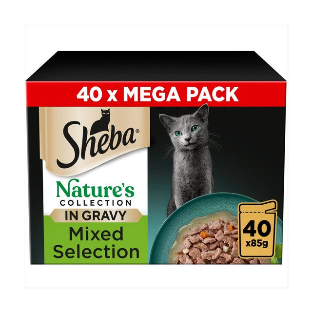 Sheba Nature's Collection Adult Wet Cat Food Mixed in Gravy Pouches