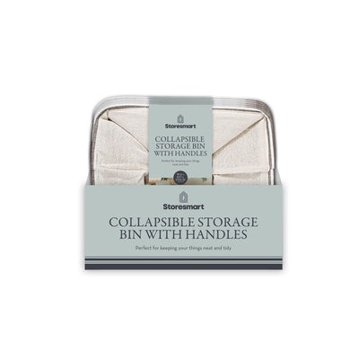 Gem Imports Collapsible Fabric Storage Bin with Handles Household Storage Bin