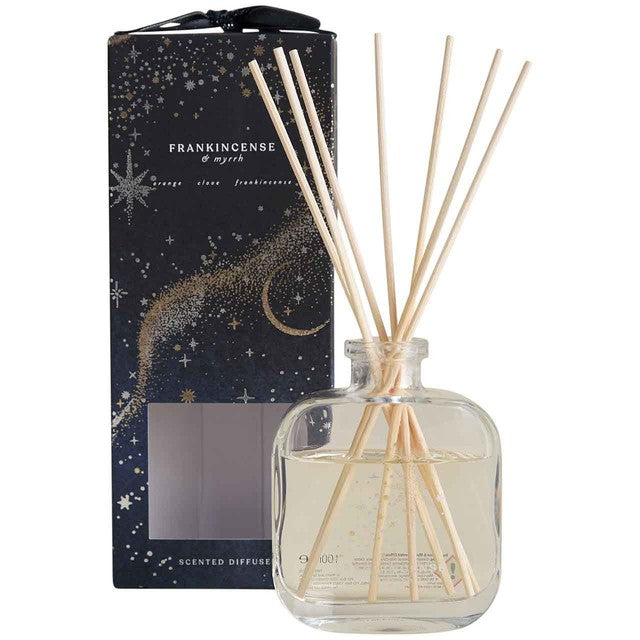 M&S Frankincense and Myrrh chrome reed diffuser, imported from the UK