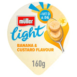 Müller Light Banana and Custard yogurt 160g, imported from the UK