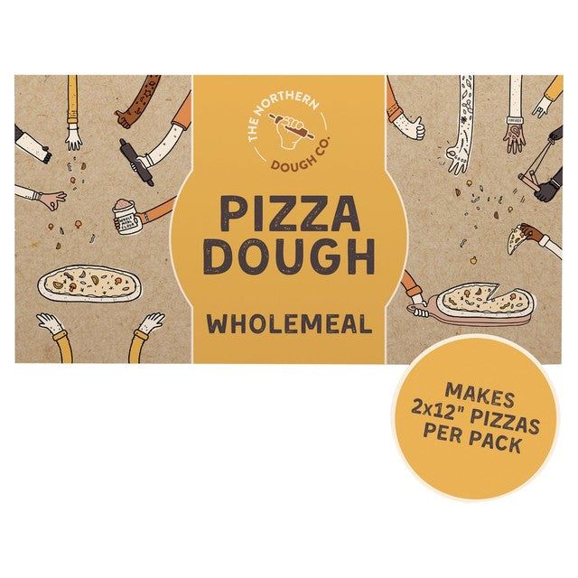 Northern Dough Co wholemeal pizza dough 2 x 220g, imported from the UK