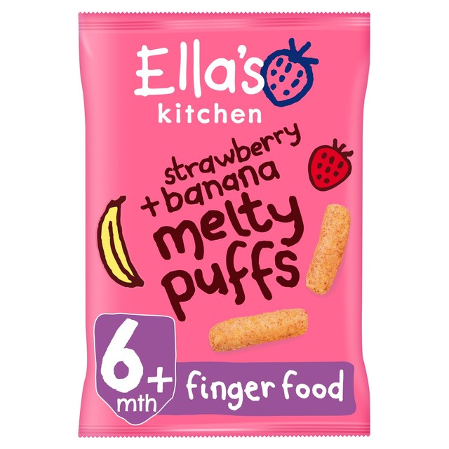 Ella's Kitchen strawberry banana melty puffs 20g - British product