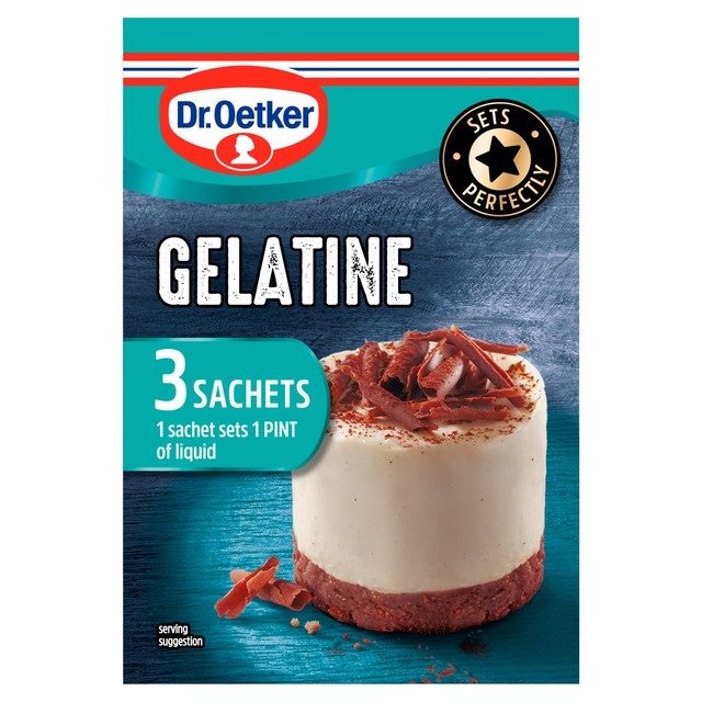 Dr. Oetker beef gelatine powder sachets 3 x 12g - British product