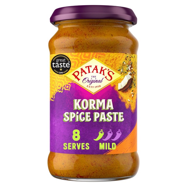 Patak's Korma curry spice paste 290g, imported from the UK