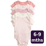 M&S pink sleepsuit for 6-9 month babies, imported from the UK