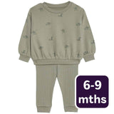 M&S khaki leggings outfit 6-9 months, imported from the UK