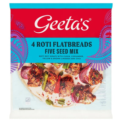 Geeta's Five Seeds Multiseed Flatbread 4 x 55g